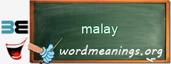 WordMeaning blackboard for malay